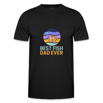 Meilleur poisson papa aquariophile fish keeper - T-shirt sport Homme - noir - Devant - AI Model Male 178 dark (178cm)