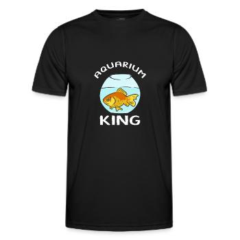 Aquarium King Fish Tank Aquarist Fish Keeper - T-shirt sport Homme - noir - Devant - AI Model Male 178 dark (178cm)