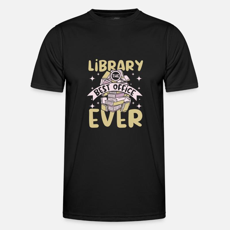 Library best offive ever - Männer Funktions-T-Shirt - Schwarz