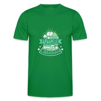 Futur librarian - Men's Functional T-Shirt - kelly green - Front - AI Model Male 178 dark (178cm)