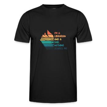 Librarian and dad - Männer Funktions-T-Shirt - Schwarz - Vorne - AI Model Male 178 dark (178cm)
