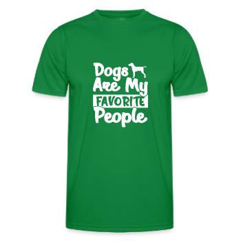 Les chiens sont mes gens préférés - T-shirt sport Homme - vert - Devant - AI Model Male 178 dark (178cm)