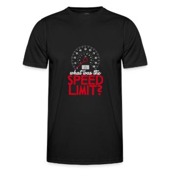 What Was The Speed Limit - Männer Funktions-T-Shirt - Schwarz - Vorne - AI Model Male 178 dark (178cm)