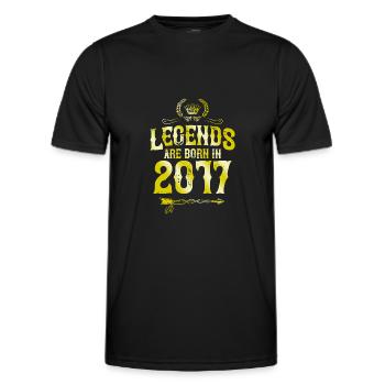 Légendes 2017 nées en - T-shirt sport Homme - noir - Devant - AI Model Male 178 dark (178cm)