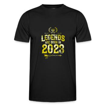 Légendes 2023 nées en - T-shirt sport Homme - noir - Devant - AI Model Male 178 dark (178cm)
