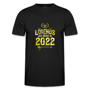 Légendes 2022 nées en - T-shirt sport Homme - noir - Devant - AI Model Male 178 dark (178cm)