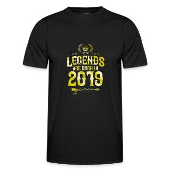 Légendes 2019 nées en - T-shirt sport Homme - noir - Devant - AI Model Male 178 dark (178cm)