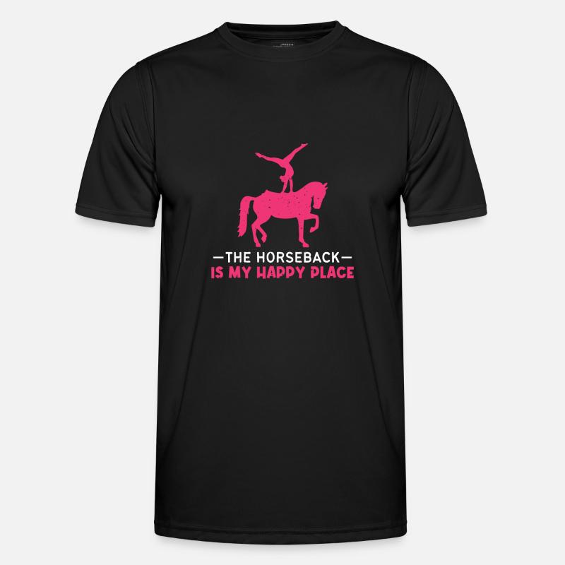 Voûter le cheval est mon endroit heureux T-shirt sport Homme