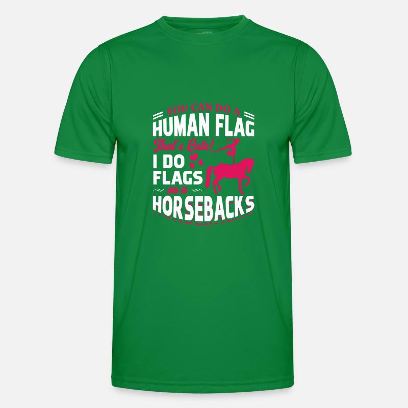 Voûter je fais des drapeaux à cheval T-shirt sport Homme