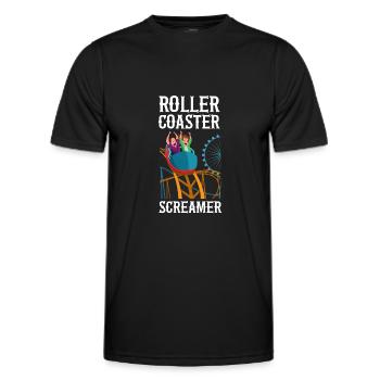 Roller Coaster Roller Coaster - Men's Functional T-Shirt - black - Front - AI Model Male 178 dark (178cm)