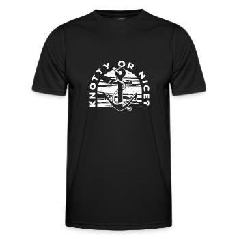 Seglen Segelboot Segler - Männer Funktions-T-Shirt - Schwarz - Vorne - AI Model Male 178 dark (178cm)