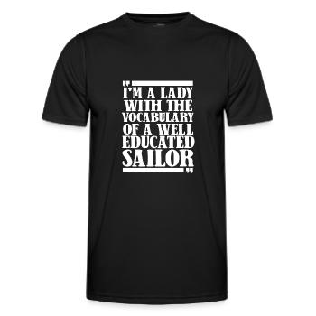 Seglen Segelboot Segler - Männer Funktions-T-Shirt - Schwarz - Vorne - AI Model Male 178 dark (178cm)