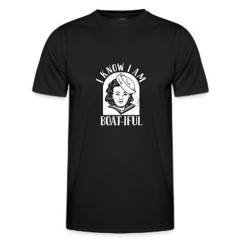 Seglen Segelboot Segler - Männer Funktions-T-Shirt - Schwarz - Vorne - AI Model Male 178 dark (178cm)