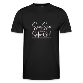 Seglen Segelboot Segler - Männer Funktions-T-Shirt - Schwarz - Vorne - AI Model Male 178 dark (178cm)
