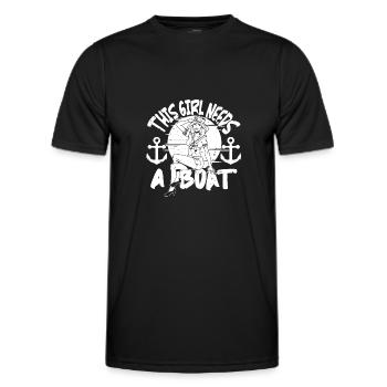 Seglen Segelboot Segler - Männer Funktions-T-Shirt - Schwarz - Vorne - AI Model Male 178 dark (178cm)