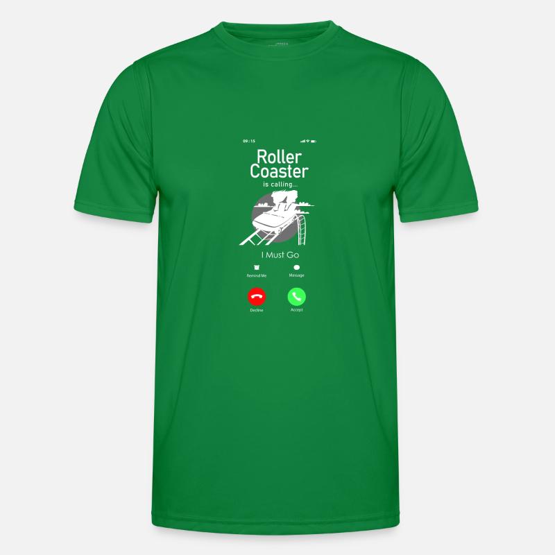 Roller Coaster Phone Display Männer Funktions-T-Shirt