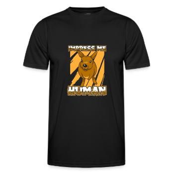 Kangourou - T-shirt sport Homme - noir - Devant - AI Model Male 178 dark (178cm)