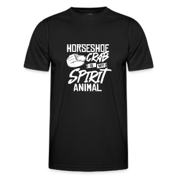 Crabe en fer à cheval Crabe en fer à cheval Crabes des Moluques - T-shirt sport Homme - noir - Devant - AI Model Male 178 dark (178cm)