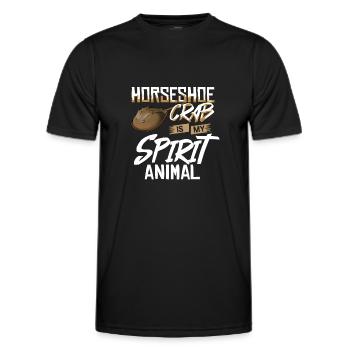 Crabe en fer à cheval Crabe en fer à cheval Crabes des Moluques - T-shirt sport Homme - noir - Devant - AI Model Male 178 dark (178cm)