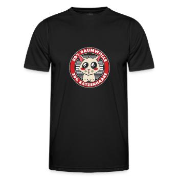 Location de chat Chat Domestique Cat - T-shirt sport Homme - noir - Devant - AI Model Male 178 dark (178cm)