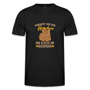 Katze Mietzekatze Hauskatze - Männer Funktions-T-Shirt - Schwarz - Vorne - AI Model Male 178 dark (178cm)