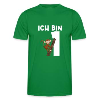 1.Geburtstag Affe Geburtstagsparty Geschenk - Männer Funktions-T-Shirt - Kelly Green - Vorne - AI Model Male 178 dark (178cm)