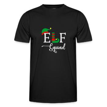 Troupe elfique Noël moche - T-shirt sport Homme - noir - Devant - AI Model Male 178 dark (178cm)