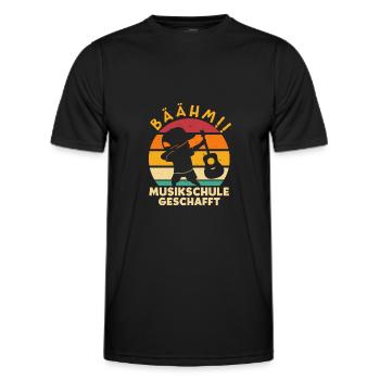 Bäähm Musikschule geschafft - Männer Funktions-T-Shirt - Schwarz - Vorne - AI Model Male 178 dark (178cm)