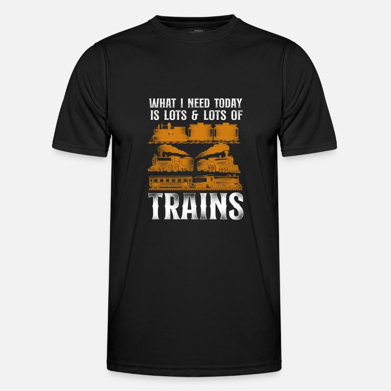Steam Train Driver Trainspotting - Men's Functional T-Shirt - black