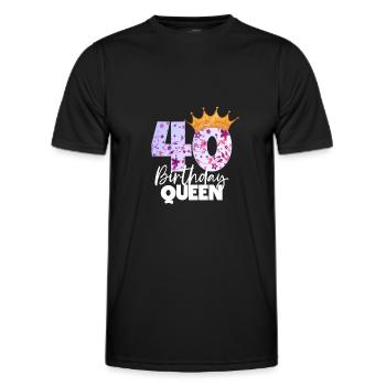 Vor 40 Jahren war ich mal der schnellste 40. - Männer Funktions-T-Shirt - Schwarz - Vorne - AI Model Male 178 dark (178cm)