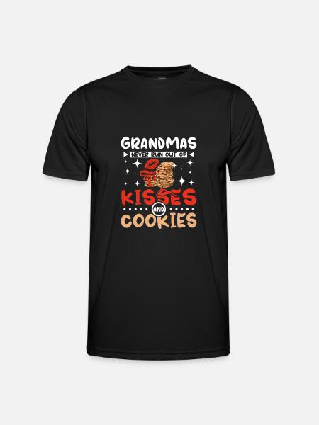 Grands-mère embrasse et biscuits - T-shirt sport Homme - noir