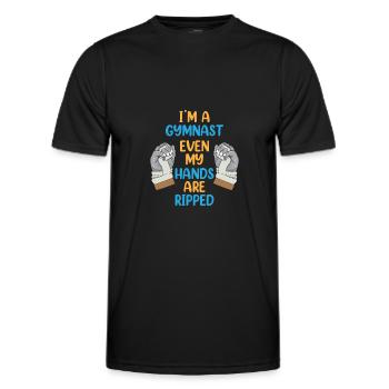 Je suis un gymnaste même mes mains sont déchirées drôle - T-shirt sport Homme - noir - Devant - AI Model Male 178 dark (178cm)