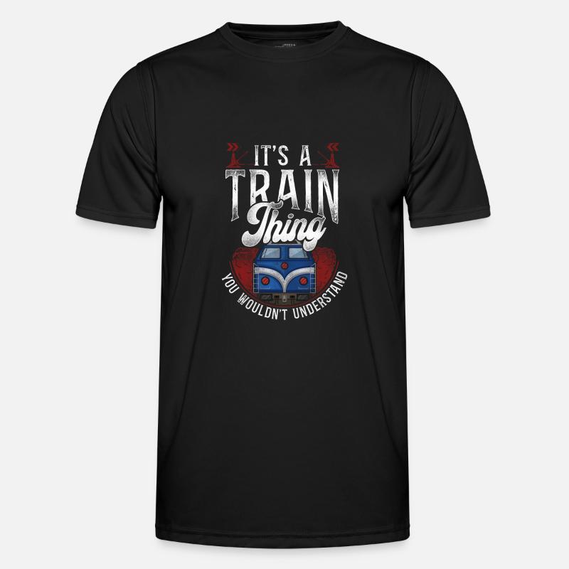 Freight Diesel Train Driver - Men's Functional T-Shirt - black
