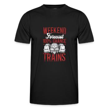 Freight Diesel Train Driver - Men's Functional T-Shirt - black - Front - AI Model Male 178 dark (178cm)