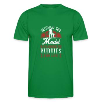 Conducteur de train diesel de marchandises - T-shirt sport Homme - vert - Devant - AI Model Male 178 dark (178cm)