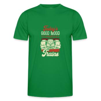 Conducteur de train diesel de marchandises - T-shirt sport Homme - vert - Devant - AI Model Male 178 dark (178cm)