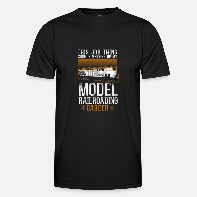 Freight Diesel Train Driver - Men's Functional T-Shirt - black