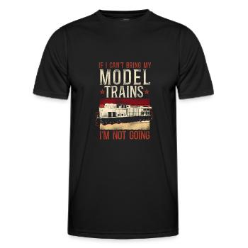 Freight Diesel Train Driver - Men's Functional T-Shirt - black - Front - AI Model Male 178 dark (178cm)