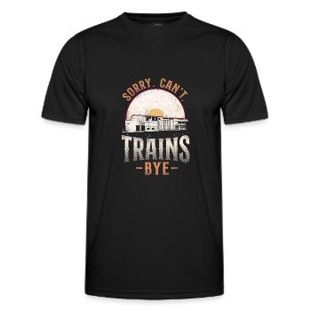 Freight Diesel Train Driver - Men's Functional T-Shirt - black - Front - AI Model Male 178 dark (178cm)