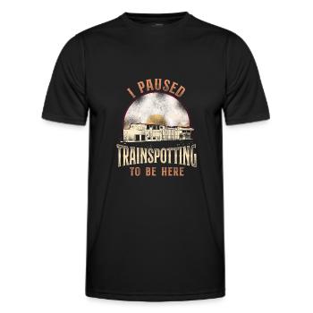 Freight Diesel Train Driver - Men's Functional T-Shirt - black - Front - AI Model Male 178 dark (178cm)
