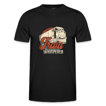 Freight Diesel Train Driver - Men's Functional T-Shirt - black - Front - AI Model Male 178 dark (178cm)