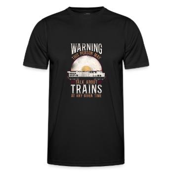 Freight Diesel Train Driver - Men's Functional T-Shirt - black - Front - AI Model Male 178 dark (178cm)