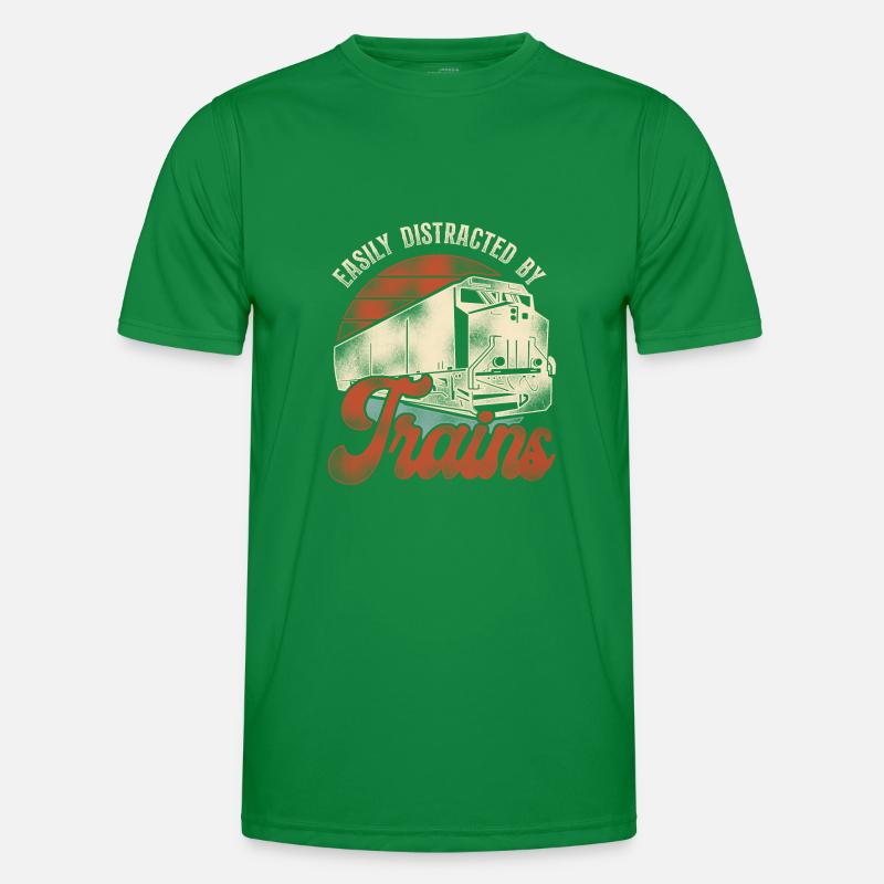 Freight Diesel Train Driver Men's Functional T-Shirt