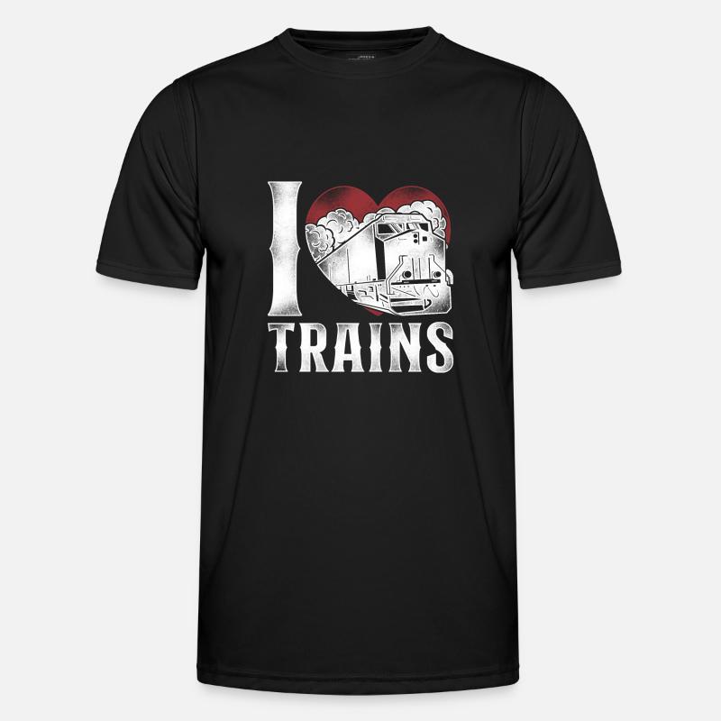 Freight Diesel Train Driver - Men's Functional T-Shirt - black