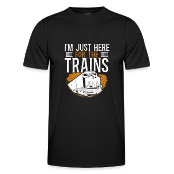 Freight Diesel Train Driver - Men's Functional T-Shirt - black - Front - AI Model Male 178 dark (178cm)