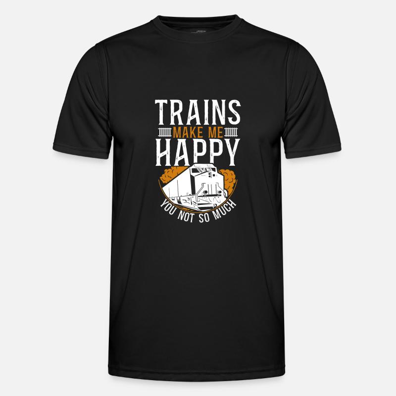 Freight Diesel Train Driver - Men's Functional T-Shirt - black