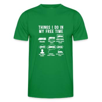 Conducteur de train diesel de marchandises - T-shirt sport Homme - vert - Devant - AI Model Male 178 dark (178cm)