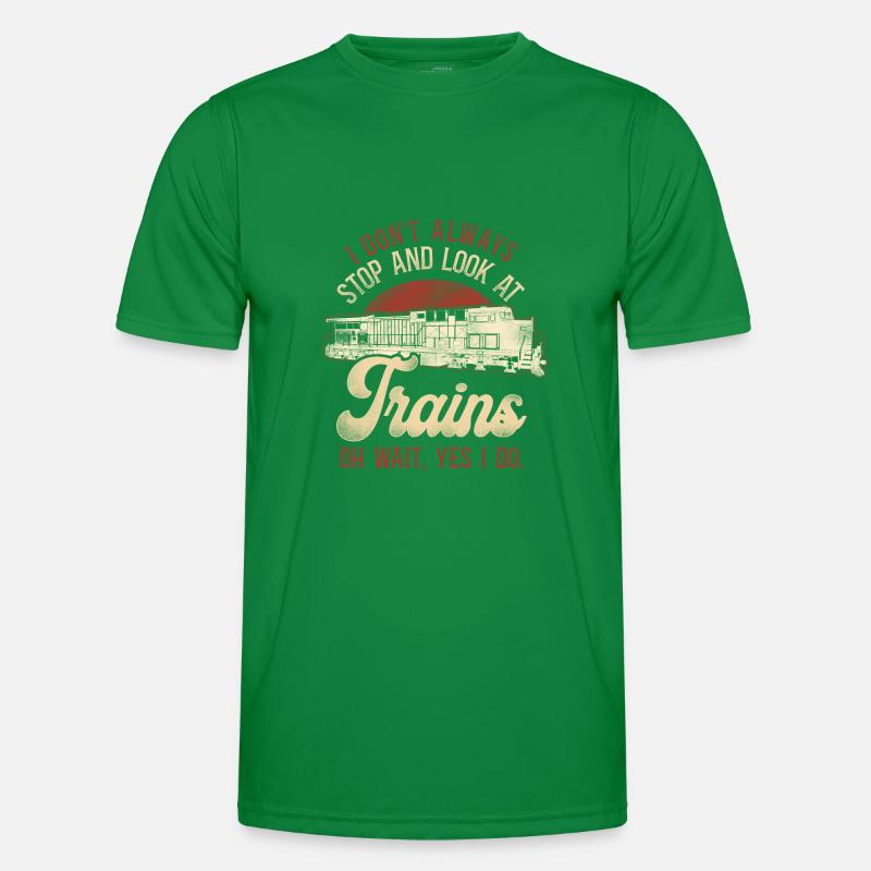 Freight Diesel Train Driver Men's Functional T-Shirt