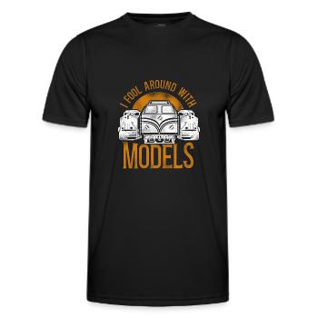 Freight Diesel Train Driver - Men's Functional T-Shirt - black - Front - AI Model Male 178 dark (178cm)