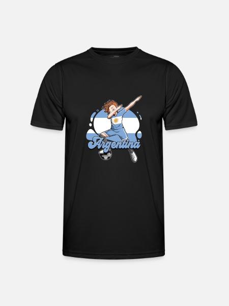 Argentinien Fußball - Männer Funktions-T-Shirt - Schwarz
